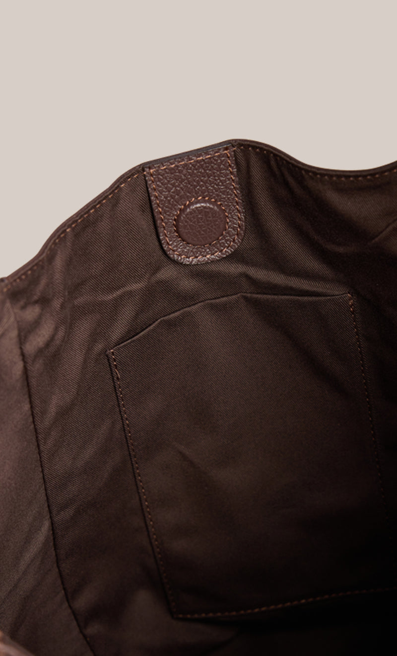 Scarlett 2.0 - Slouchy Italian Leather Hobo bag in Dark Chocolate