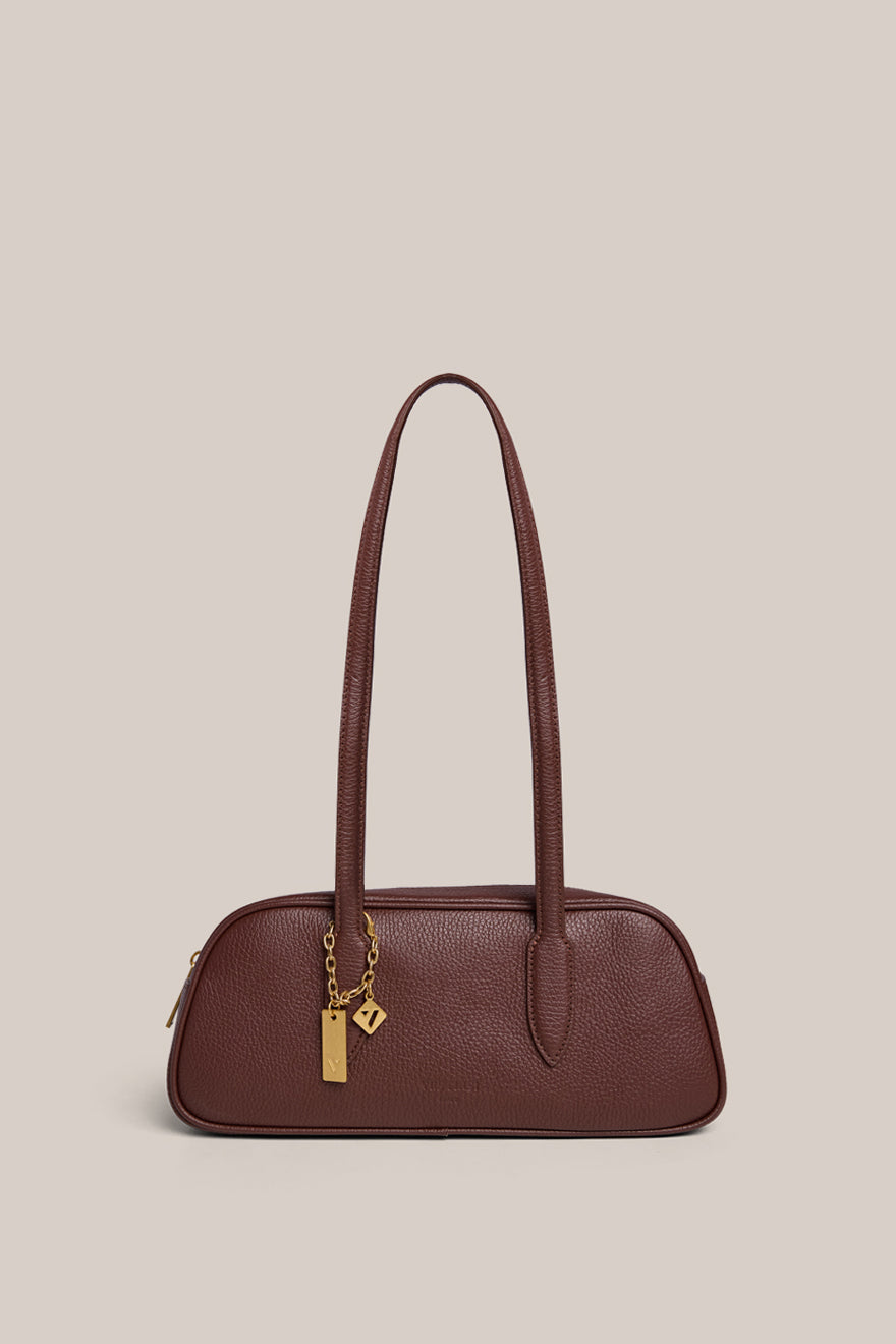 Vera Mahogany Baguette Bag