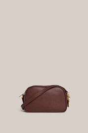 Vera Mahogany Camera Crossbody Bag