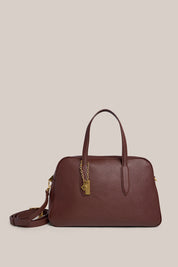 Vera Mahogany Medium Bowler Bag