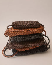 Mini Woven Bella Black 2-in-1 Convertible Backpack Tote - Slightly Imperfect