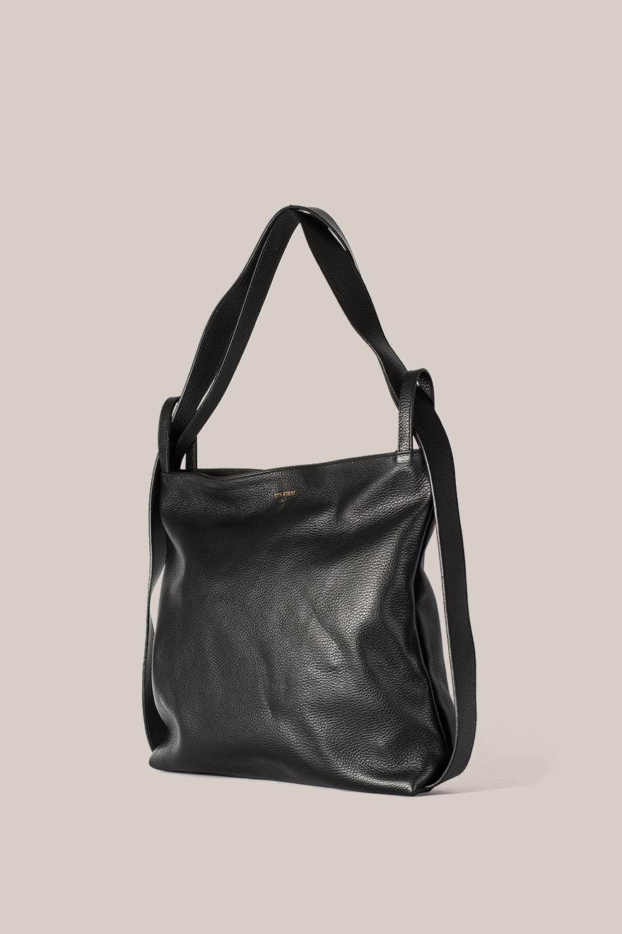 Pre Order: Bella XL Black 2-in-1 Convertible Backpack Tote - VESTIRSI