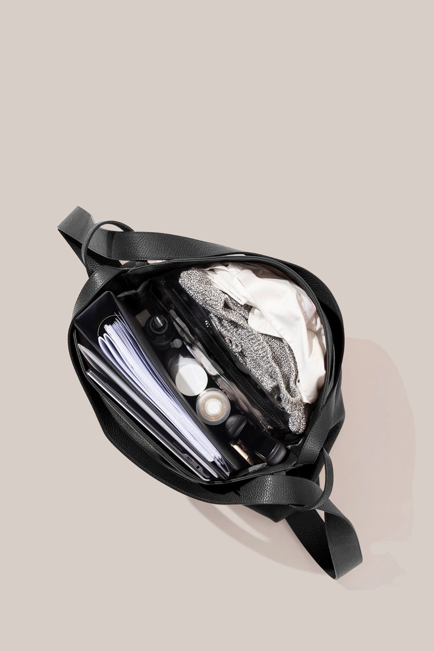 Pre Order: Bella XL Black 2-in-1 Convertible Backpack Tote - VESTIRSI