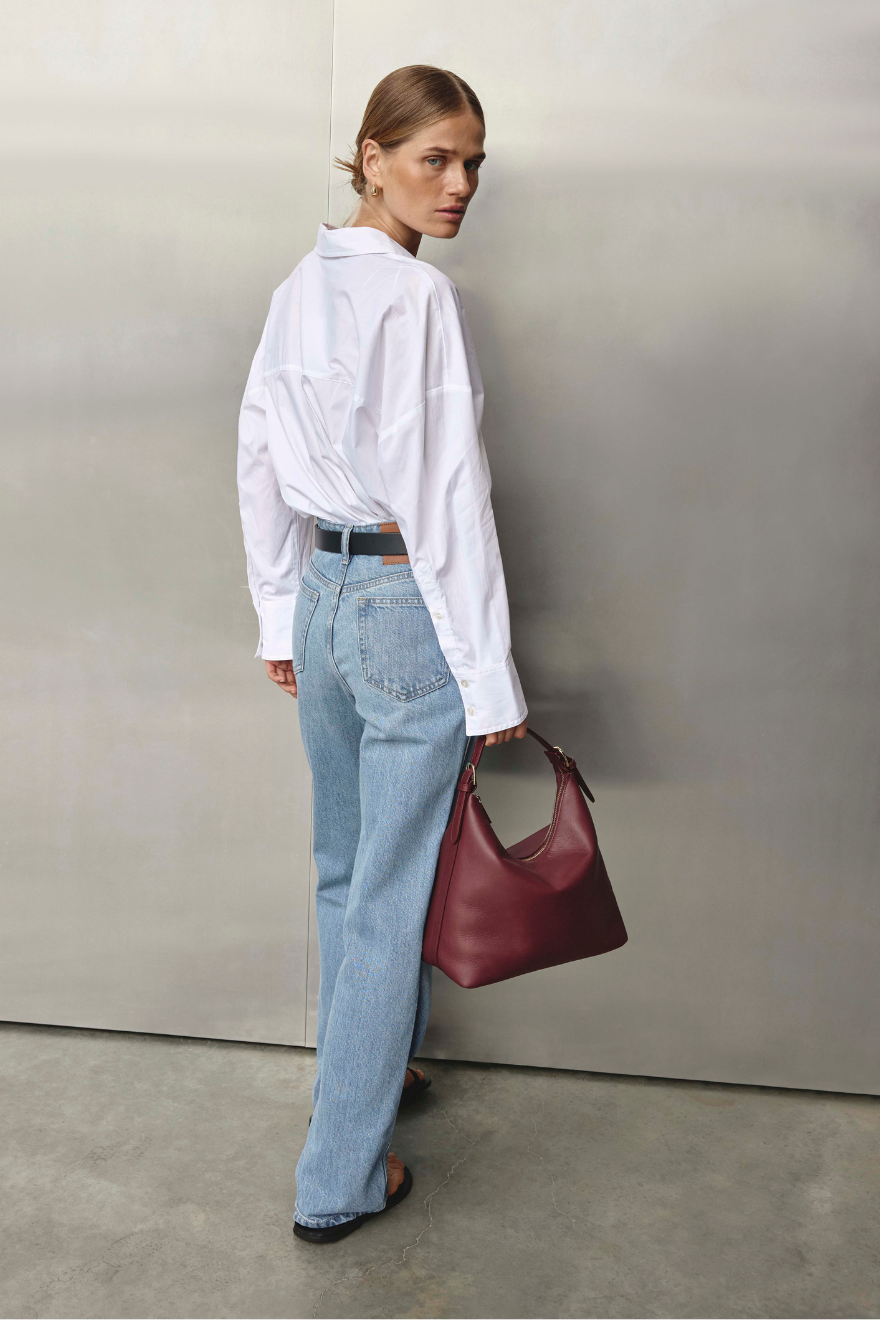 Harper Bordeaux Leather Hobo