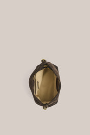 Eden Dark Chocolate Suede Shoulder Bag - Slightly Imperfect