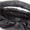 VESTIRSI Italian smooth leather Luna bag crescent black 